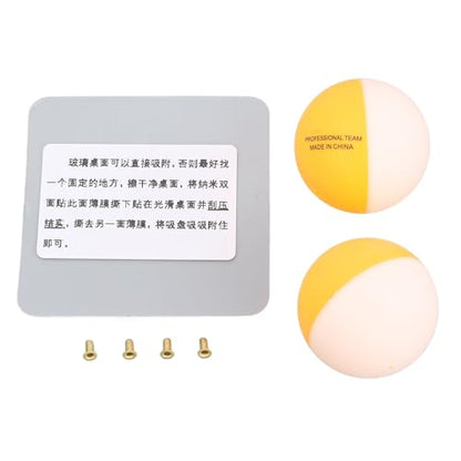 WW PVC Adjustable Table Tennis Ball Sucker Trainer, Pong Ball Training Machine with Strong Suction Base, Elastic Steel Wire for Spin Practice, Ideal for Beginners and