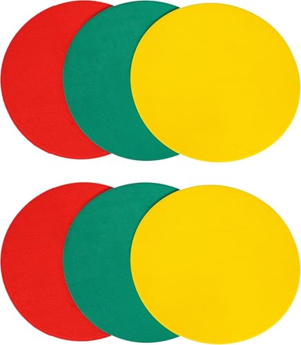 GSi Spot Markers – Non-Slip Non-Toxic Poly Spots – Floor Markers for PE, Sports & Classroom Activities - size: 1.⁠ ⁠Round