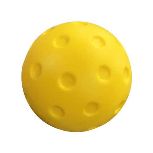 PU Foam Pickleballs Training Balls Noise Reducing Soft Pickleballs Quiet Foam Pickleballs For Practice & Training - color: bright yellow