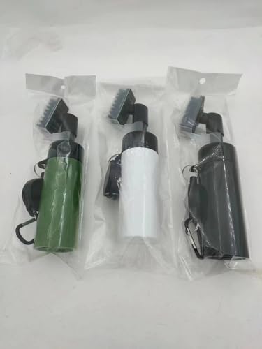 Golf Club Spray Water Cleaner, Golf Club Cleaning Brush Set,Golf Club Cleaner Brush with Retractable Clip and Squeeze Water Bottle Holds 5 Ounces of Water, Golf Gifts for Men Women - color: Black