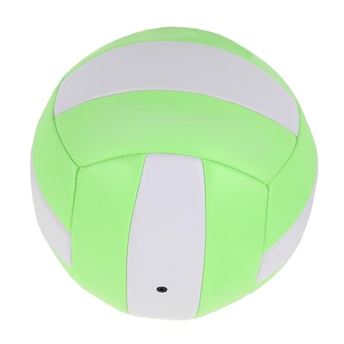 Milisten Official Inflatable Soft Volleyball for Training and Matches Durable Thick Material Indoor Practice Ball in Macaron Green and White Suitable for Student and Professional Use