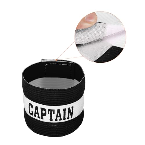 PATIKIL Captain's Armband, Pack Elastic Arm Band for Soccer Team Training - color: Black