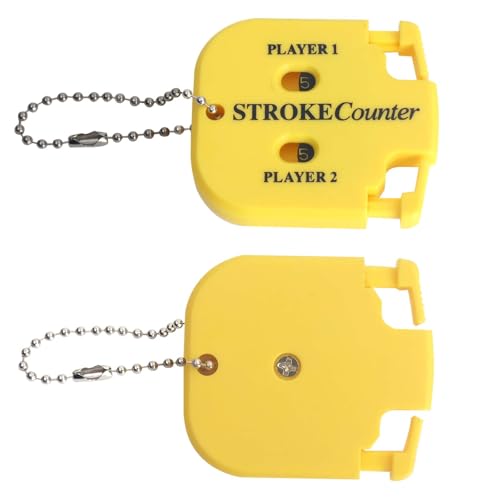 SEACLOUD Mini Golf Putt Score Counter Clicke Two Digits Scoring Keeper Black Color Handy Golf Count Shot Stroke/Black/Red/Yellow/White/Blue - color: yellow