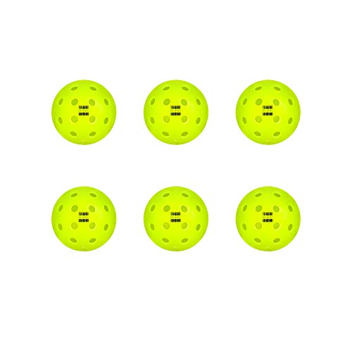 Shadow-Ball Glow in The Dark Outdoor-Pickleballs, Luminescent, 6 Pack Pickleballs, USAPA Standard