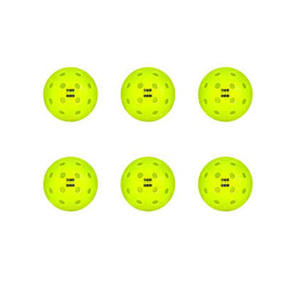 Shadow-Ball Glow in The Dark Outdoor-Pickleballs, Luminescent, 6 Pack Pickleballs, USAPA Standard