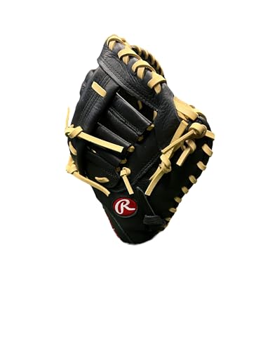 Rawlings Select PRO LITE Youth First Base Mitt 11.5" & Catcher’s Mitt 32" Blonde/Black | Lightweight Leather | Easy Break-in | Right Hand Throw - size: 11.5" | First Base