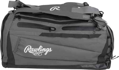 Rawlings | MACH Hybrid Backpack/Duffle Equipment Bag | Baseball & Softball | Multiple Colors - color: Graphite