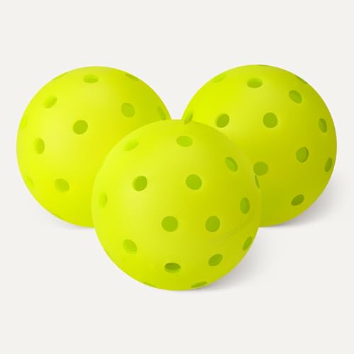 Amazon Basics Outdoor Pickleball Balls, USAPA Approved, Yellow - style: 3-Pack