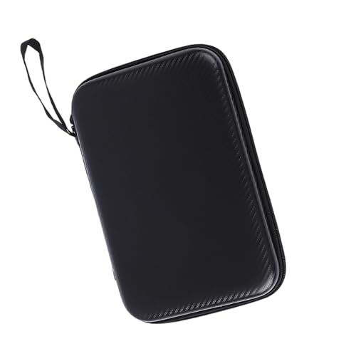 Pingpong Paddles Case Hard Shell Table Tennis Paddle Storage Bag Easy to Carry Great Lovers Pingpong Hard Case Bag for Training and Travel - color: Black