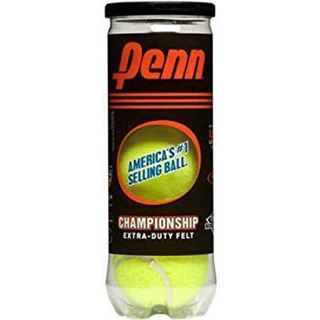 Penn Natural Rubber Championship Extra Duty Tennis Ball Case (12 cans, 36 Balls), Yellow