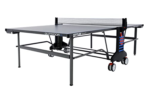 KETTLER Sport Outdoor 6 Table Tennis Table with 4-Player Bundle