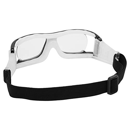 Basketball Training Goggles Frame, Protective Sports Glasses with AntiFog AntiScratch Windproof Lenses Adjustable Strap for Cycling Football Hiking Climbing (Black)