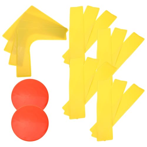 Toddmomy Football Training Markers Set 23cm and Rectangular Flat Spot Markers Agility and Balance Training Sports Field Marking Equipment for Indoor and Outdoor Use