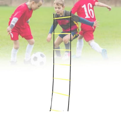 Agility Ladder Training Set with Speed Ladder 5 Cones Running Umbrella Belt Wrist Guards and Carry Bag for Football Soccer Speed and Agility Drills