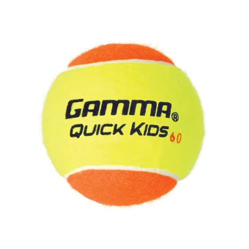 GAMMA Quick Kids Training Tennis Balls for Kids & Beginners, Low-Compression Core Reduces Speed & Bounce, Great for Tennis Practice, USTA & ITF Approved for 10 & Under Tournaments Parent - size: 12 Bag, style: Quick Kids 60