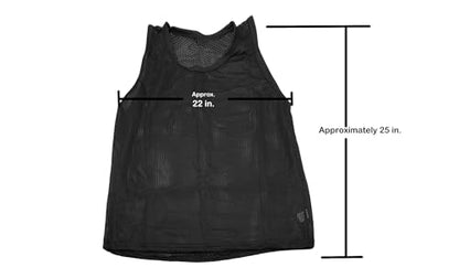 BlueDot Trading Adult & Youth Scrimmage Training Vests for Soccer, Basketball & More – Available in 1, 6, 12, 24 Packs - color: Black, style: Youth 1 Pack
