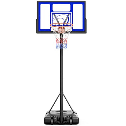 TONBUX Adjustable Basketball Hoop Outdoor 10FT, Basketball Portable Hoops & Goals, 44 Inch Backboard, for Kids, Youth, and Adults in The Backyard, Driveway - style: Blue