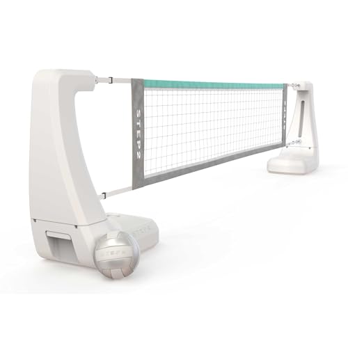 Step2 Vero Pool Volleyball Net, Outdoor/Indoor Waterproof Patio Furniture, Made of Durable Plastic, 15-25 Feet, White