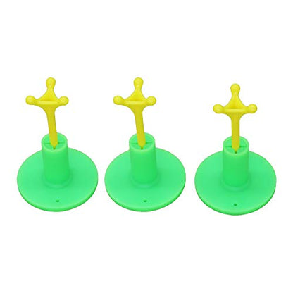 Golf Rubber Tee Holder Set for Golf Driving Range Tee Practice Tool Pack of 3 - color: Green