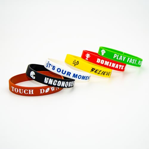 Inspirational Rubber Silicone Bracelets Wristbands,Messages of Motivation and Inspiration,Gifts for Men Ladies and Teens,For Rewards,Prizes,Parties,Events