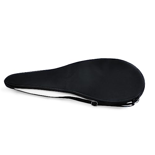 Tennis Bag Lightweight and Padded Tennis Rackets Cover with Adjustable Shoulder Strap - color: Black, size: 27.5"x11.4"