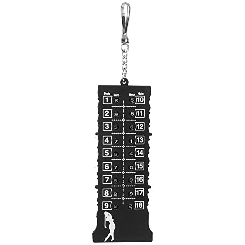 Golf Scoreboard Portable 18 Holes Counter Stroke Tracker for Training Black ABS Material - color: Bar Scorer (Hook) Black
