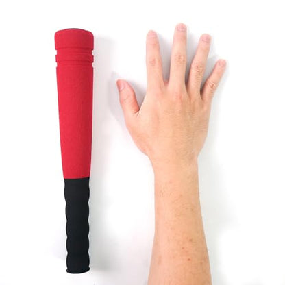 Aoneky 11.8 Inch Mini Foam Baseball Bat and Ball Set for Toddlers 1-3 Years, Soft & Safe First Bat, Lightweight T-Ball Bat for Boys Girls, Indoor Outdoor Sports Toy (Red)