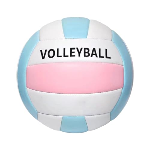 Beach Volleyball - Outdoor Game Match Ball - Soft Beach Volleyball for Team Sports Practice Games Park Grass Backyard Pool Sand Court School Party - color: Blue and white