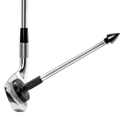 THE GOLFER STORE Golf Alignment Rods, Golf Club Alignment Stick Corrector Magnetic Golf Swing Trainer Aid Help Visualize and Align Your Golf Shot Length Adjustments - color: Balck