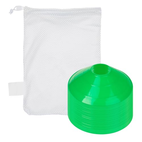 Champion Sports Set of 25 Green Cones with Mesh Bag