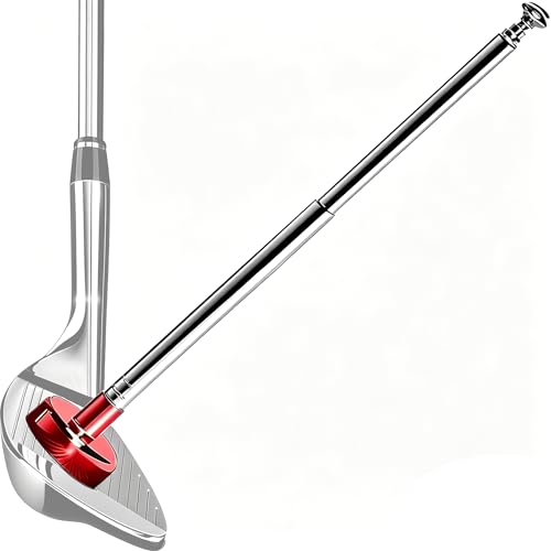 Golf Alignment Rods, Golf Alignment Stick Corrector Lie Angle Tool, Golf Swing Training Aids Aiming Stick - Golf Club Face Aim, Visualize and Align Your Golf Shot - color: Red
