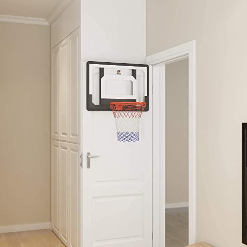 CYFIE Wall Mount Large Basketball Hoop with Door Hooks, 32" x 23" Backboard, Ball and Rim, Outdoor lndoor Basketball Hoops Games Set for Youth Adults Kids Gifts