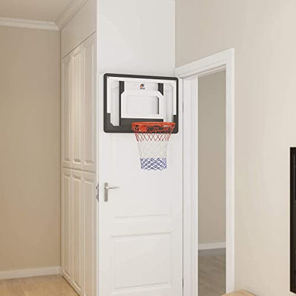 CYFIE Wall Mount Large Basketball Hoop with Door Hooks, 32" x 23" Backboard, Ball and Rim, Outdoor lndoor Basketball Hoops Games Set for Youth Adults Kids Gifts