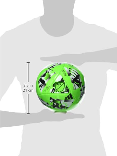 adidas Unisex MLS Soccer Ball - color: Solar Green/Black/White, size: 4
