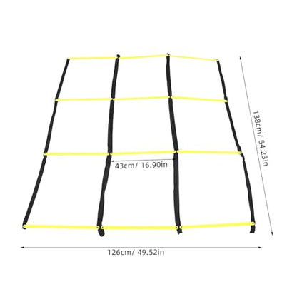 Toddmomy Training Ladder for Footwork: Nine-Square Agility Ladder Soccer and Football Training - Portable Rope Design for Speed and Agility Workouts