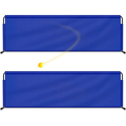 2 Pcs 92" x 27.5" Table Tennis Baffle Barrier Table Tennis Field Fence 420d Oxford Cloth Court Surround Barrier Block for Quicker and Easier Pick Up - color: Blue