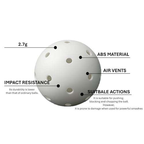 accufine Outdoor Windproof Table Tennis Balls 3 Star Ping P[ong Ball Outside in A Gentle Breeze - color: white