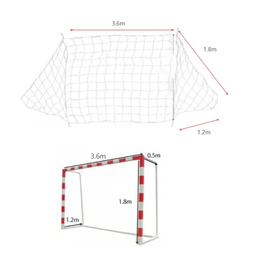 Tbest Multi-Size Soccer Net Sports Replacement Football Soccer Goal Post Net - size: 12X6FT
