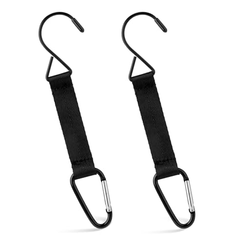 XIHIRCD Fence Hooks, Fence Clips for Backpacks Bottles Nylon Aluminum Buckle Hanging Clips Multifunctional Buckles