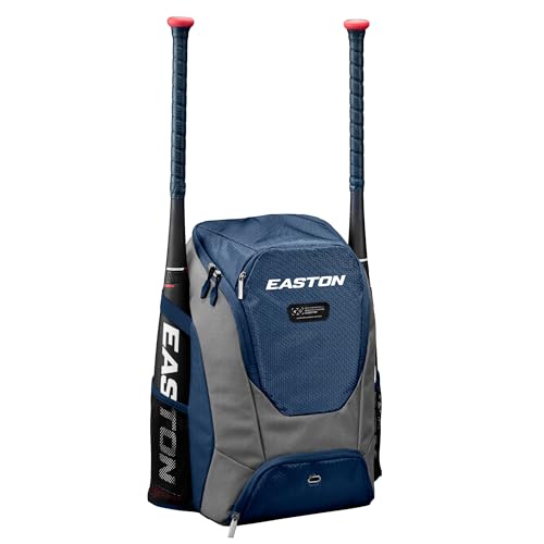 Easton Dugout Backpack Equipment Bag | Baseball & Softball | Multiple Colors - color: Navy
