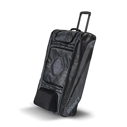 Bownet Commander Catcher’s Gear Bag with Wheels – Heavy Duty Rolling Baseball & Softball Equipment Bag, 14 Pockets, Helmet Case, Big Trax Wheels, Travel Approved - color: Black