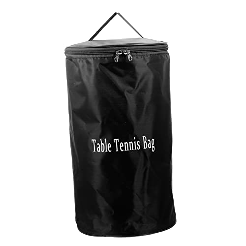 Kisangel Table Tennis Bag Portable Storage Pouch with Zipper and Handle Large Capacity Table Tennis Ball Holder for Training Home and Outdoor Use