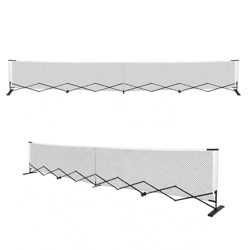 Generic Retractable Pickleball Net 22FT Pickleball Net System with Steady Metal Frame Free Assembly & Carry Bag for Recreational & Competitive Play