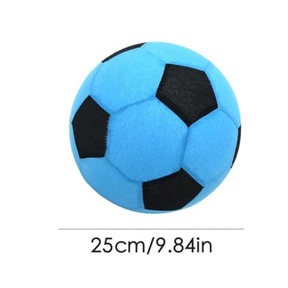 Inflatable Soft Football, Simulation Soccer Ball, 9.84 Inches Beach Toy with Leakproof, Elastic PVC Spheres, Indoor Play Toy with Bounce Design, Blow Up Football for Outdoor Use - color: Velvet Blue