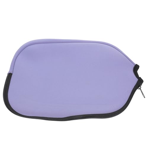 Toyvian Table Tennis Paddle Case and Racket Storage Bag, Purple Neoprene Anti-scratch Protective Cover, Portable Fixed Bat Organizer for Indoor and Outdoor Play
