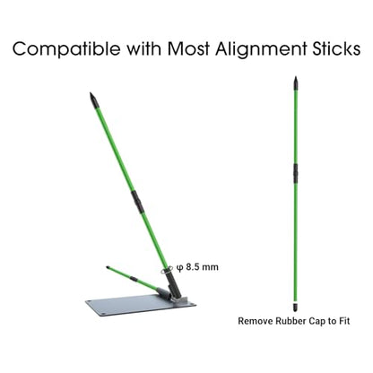 Adjustable Golf Swing Plane Trainer System for Practising Aiming Putting Swing - Made of Solid Steel - size: Stick Holder Only