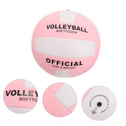 YARNOW Inflatable Volleyball Soft Touch Training Ball 2.7mm Explosion-Proof Machine Stitched Indoor Outdoor Sports Equipment for Adult Practice and Match
