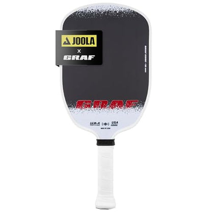 JOOLA GRAF Edge 16mm Pickleball Paddle - Carbon Fiber Pickleball Racket for Increased Spin & Control - Agassi Shape for Power & Precision - UPA-A Certified - USAP Approved - NFC Chip Enabled - color: Single | 16mm Carbon| GRAF Edge