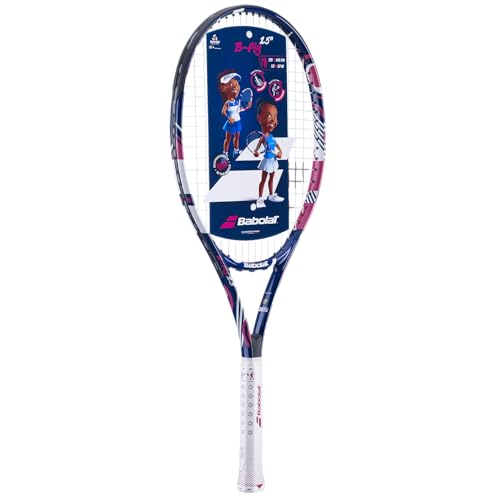 Babolat B’Fly Junior Tennis Racquets (Multiple Sizes) - color: Blue/Pink, size: 25 Inch