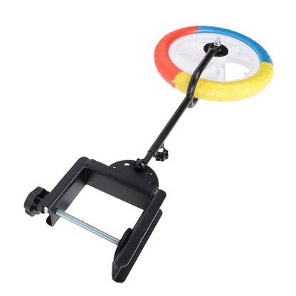 MAVIS LAVEN Table Tennis Practice Trainer, Iron Stroke Trainer Wheel with Adjustable Arm for Home Use and Coordination Drills